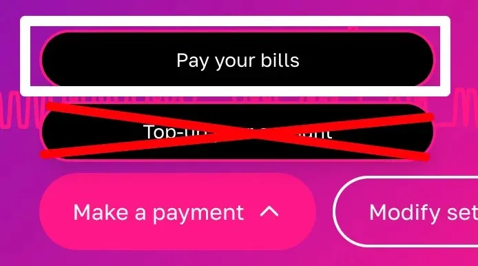 Neobanc Pay your bills 操作示例