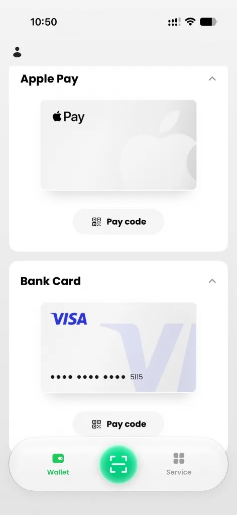 成功添加 Apple Pay 和一张信用卡