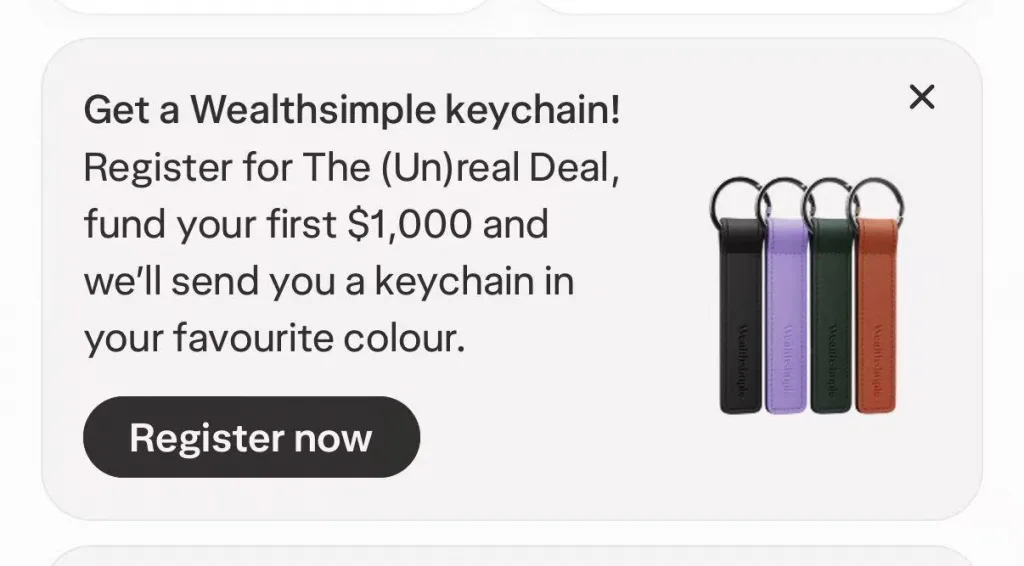 Wealthsimple 活动礼品截图