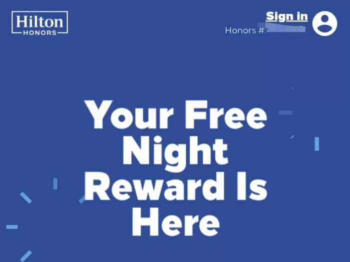 Hilton Free Night Reward