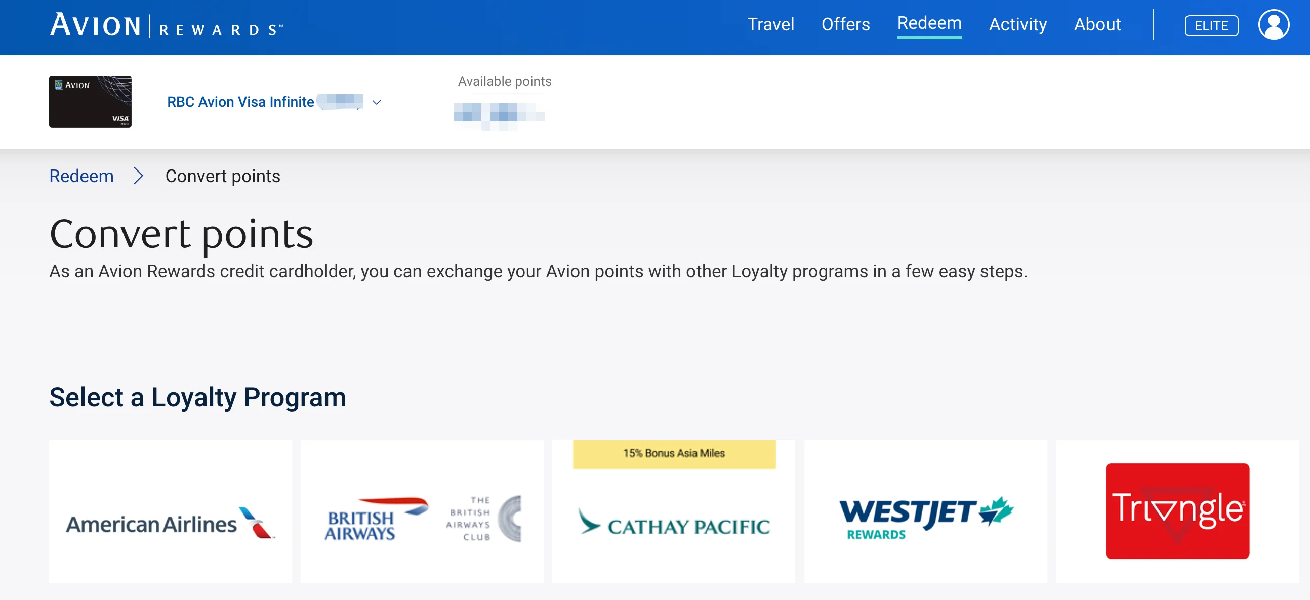 RBC Avion 15% bonus transfer to Cathay miles