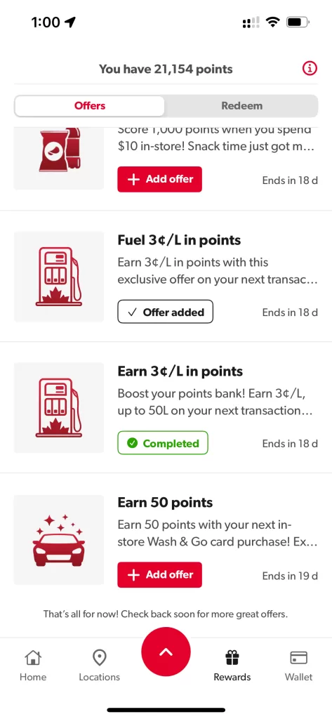 Petro-Canada APP rewards