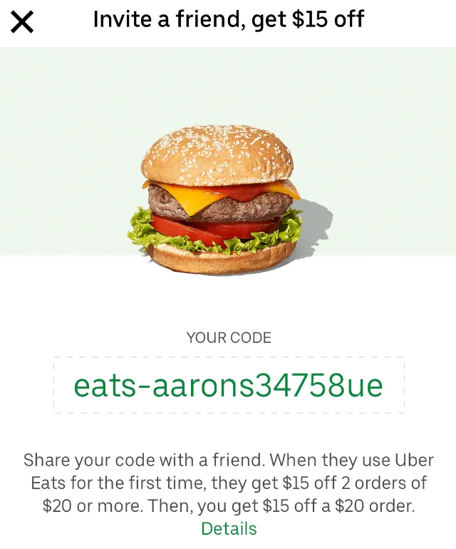UberEats 优惠页面